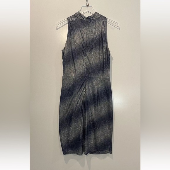 David Meister Metallic Embellised Sheath Cocktail Dress Womens Size 10 (248) - Picture 4 of 7